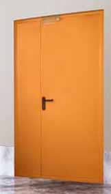 Оранжевая противопожарная дверь